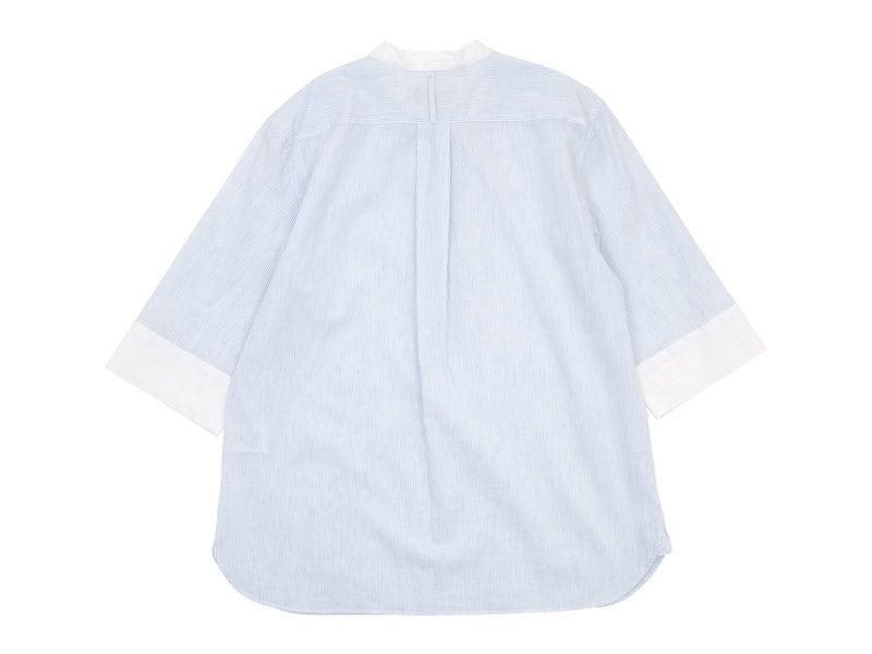 MARGARET HOWELL FINE STRIPE COTTON LINEN P/O SHIRTS 033WHITE ̥ǥ
