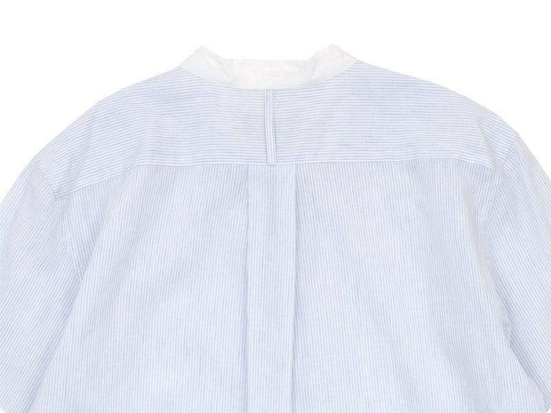 MARGARET HOWELL FINE STRIPE COTTON LINEN P/O SHIRTS 033WHITE ̥ǥ