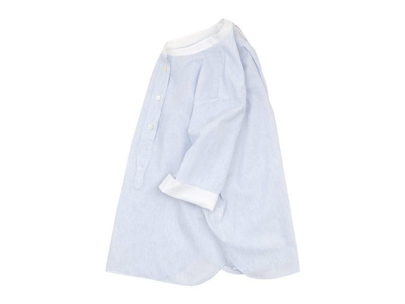 MARGARET HOWELL FINE STRIPE COTTON LINEN P/O SHIRTS 033WHITE ̥ǥ