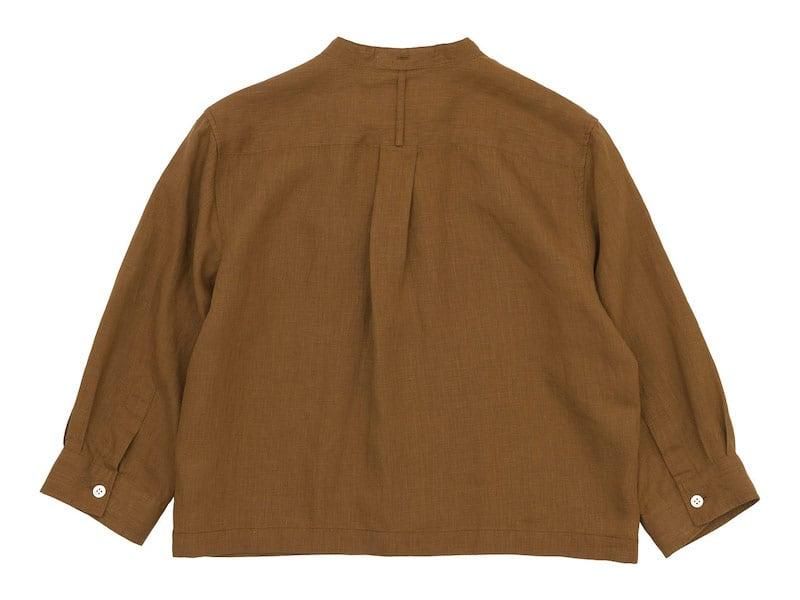 MARGARET HOWELL SHIRTING LINEN NO COLLAR SHIRTS 051BROWN ̥ǥ