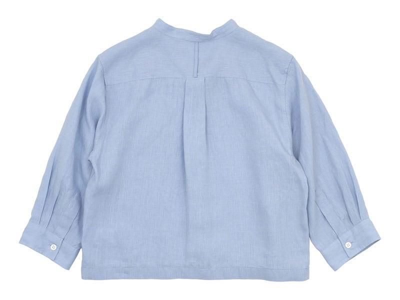MARGARET HOWELL SHIRTING LINEN NO COLLAR SHIRTS 112BLUE ̥ǥ