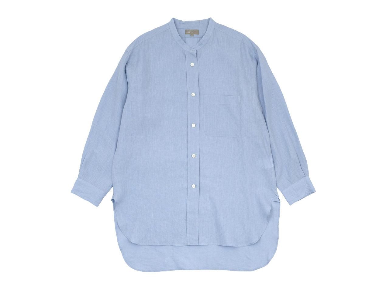 MARGARET HOWELL SHIRTING LINEN LONG SHIRTS 112BLUE 〔レディース