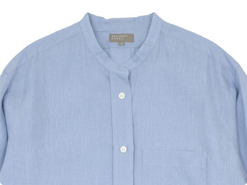 MARGARET HOWELL SHIRTING LINEN LONG SHIRTS 112BLUE ̥ǥ