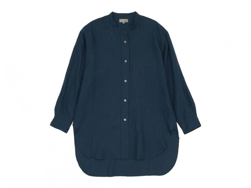 MARGARET HOWELL SHIRTING LINEN LONG SHIRTS 120NAVY ̥ǥ