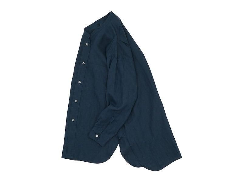 MARGARET HOWELL SHIRTING LINEN LONG SHIRTS 120NAVY ̥ǥ