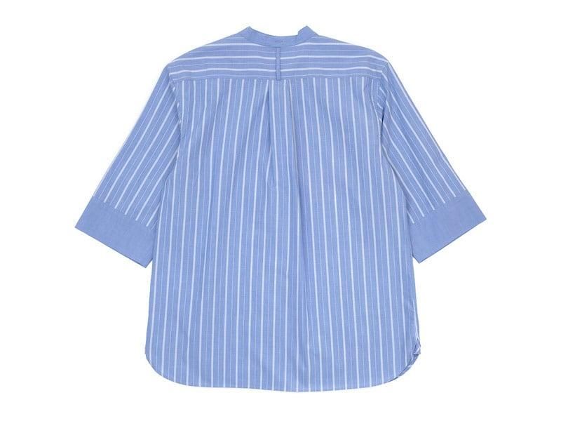 MARGARET HOWELL WIDE PJ STRIPE COTTON P/O SHIRTS 117BLUE