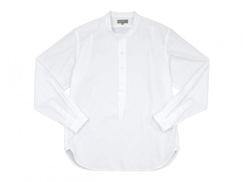 MARGARET HOWELL PLAIN COTTON POPLIN P/O SHIRTS 030WHITE ̥󥺡