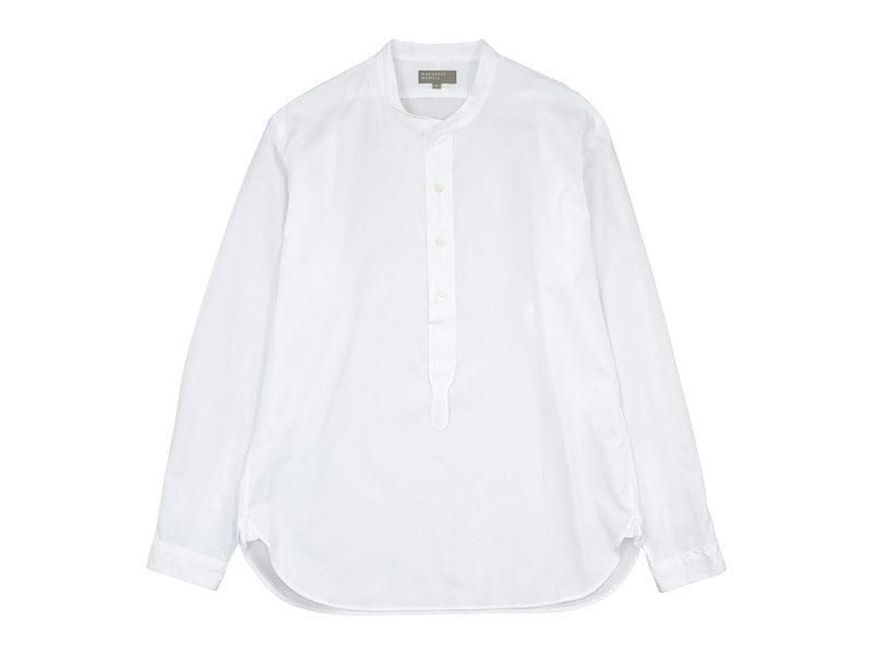 MARGARET HOWELL PLAIN COTTON POPLIN P/O SHIRTS 030WHITE ̥󥺡