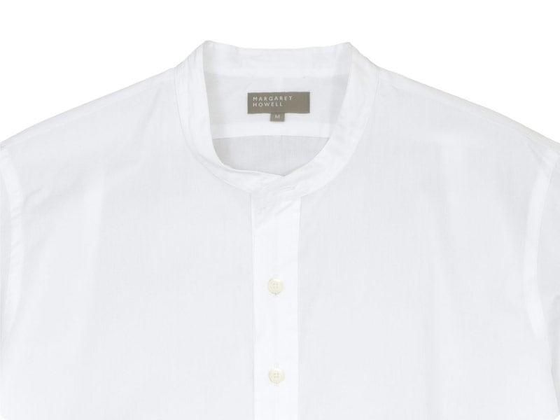 MARGARET HOWELL PLAIN COTTON POPLIN P/O SHIRTS 030WHITE ̥󥺡