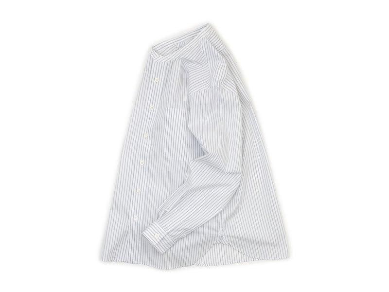 MARGARET HOWELL TEXTURED STRIPE COTTON SHIRTS 034WHITE ̥󥺡