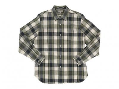 MARGARET HOWELL BOLD CHECK LINEN SHIRTS 041BEIGE ̥󥺡