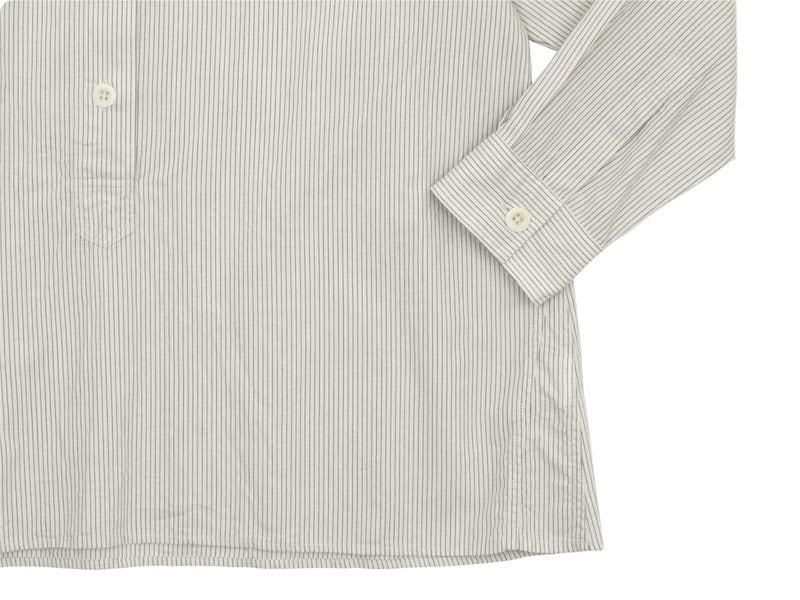MHL. GRAPHIC COTTON STRIPE P/O SHIRTS 042BEIGE ̥ǥ