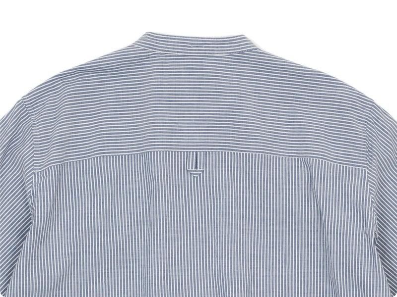 MHL. COTTON LINEN STRIPE S/S SHIRTS 117BLUE ̥ǥ