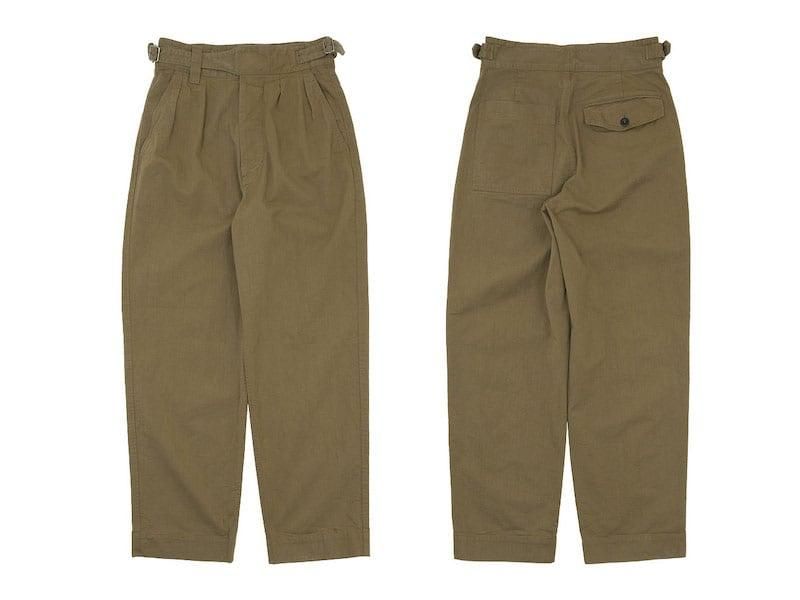 MHL. WORKWEAR COTTON DRILL CINCH FRONT TROOUSER 180KHAKI̥󥺡