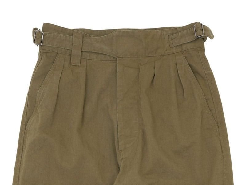 MHL. WORKWEAR COTTON DRILL CINCH FRONT TROOUSER 180KHAKI̥󥺡