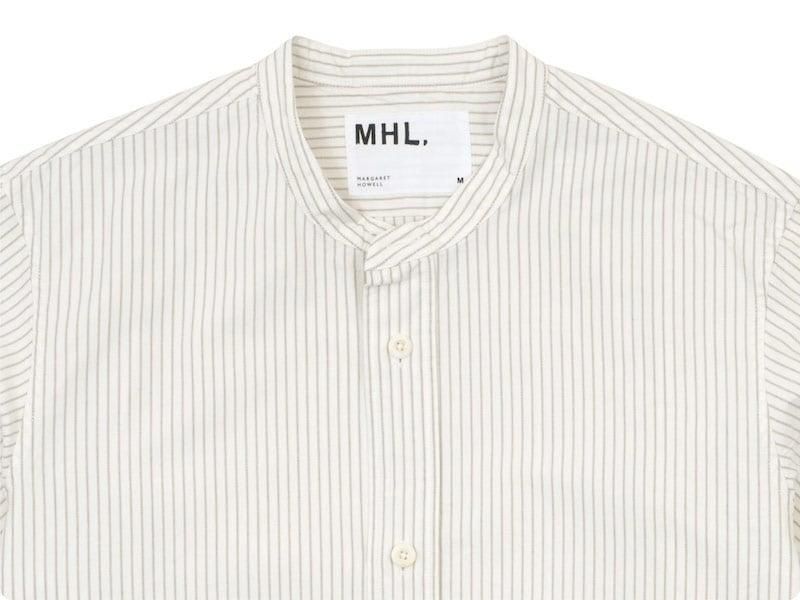 MHL. COMPACT COTTON STRIPE SHIRTS 030WHITE ̥󥺡