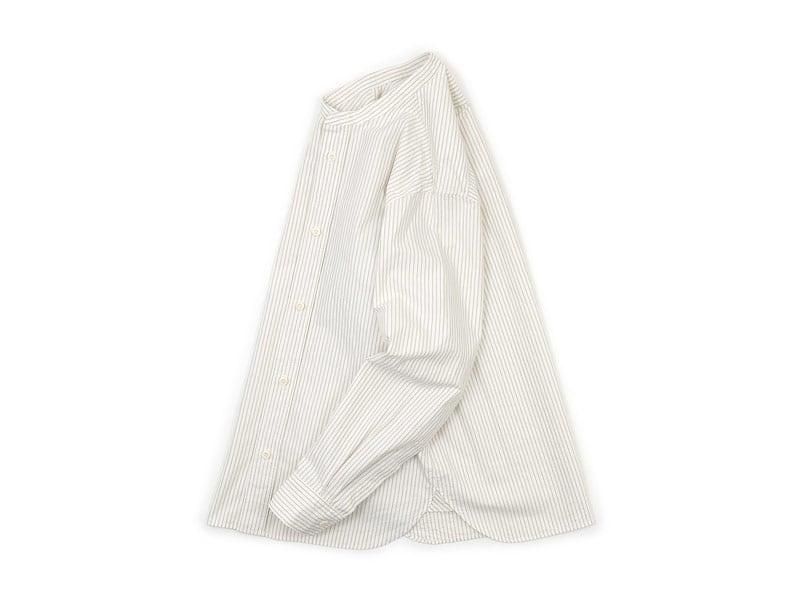 MHL. COMPACT COTTON STRIPE SHIRTS 030WHITE ̥󥺡