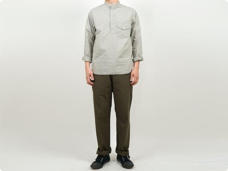 MHL. SUPERFINE COTTON TWILL TROUSERS 052BROWN̥󥺡