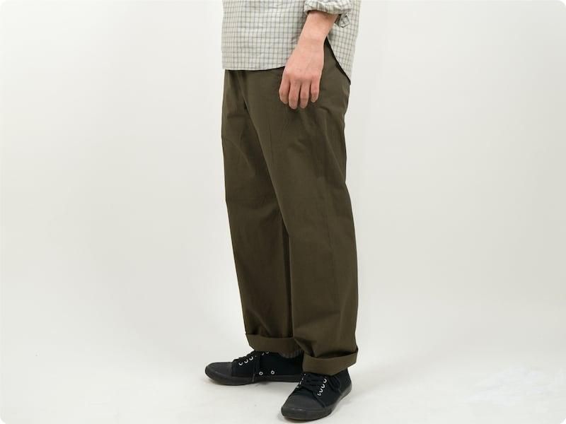 MHL. SUPERFINE COTTON TWILL TROUSERS 052BROWN̥󥺡