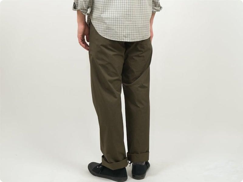 MHL. SUPERFINE COTTON TWILL TROUSERS 052BROWN̥󥺡
