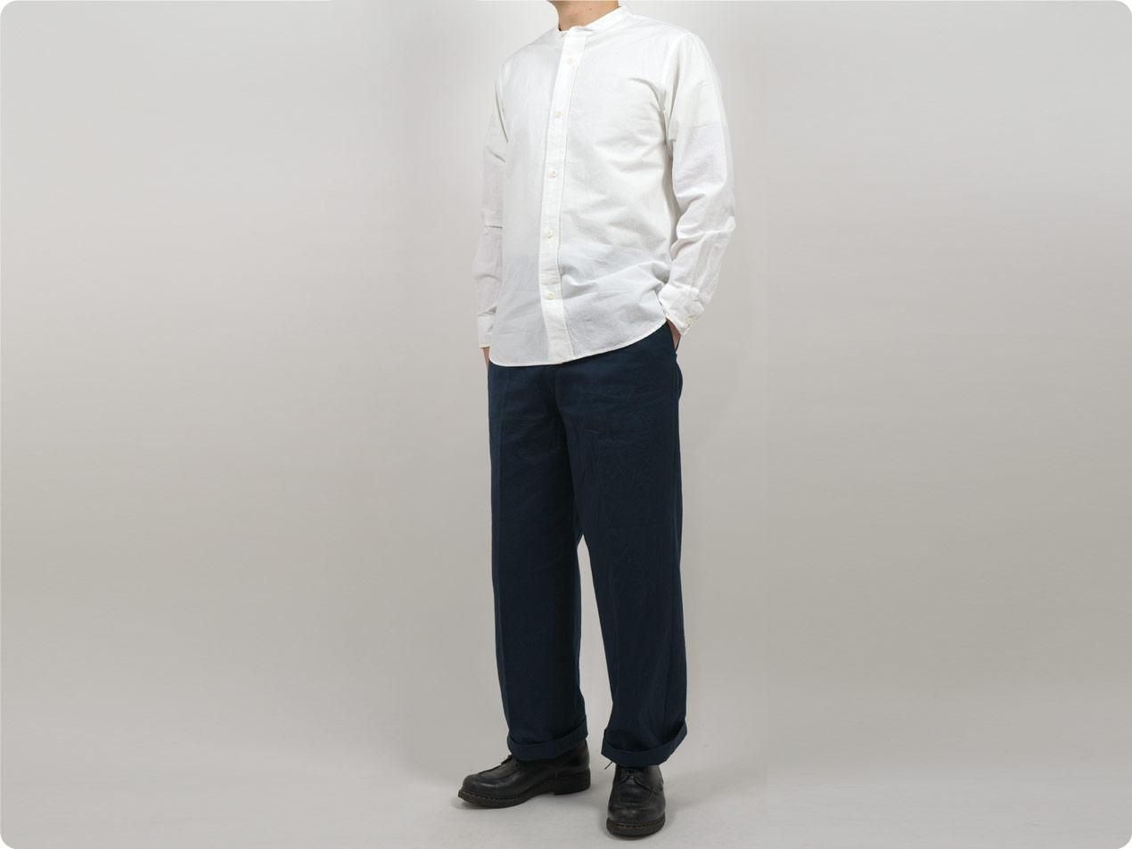 2020SS エムエイチエル マーガレットハウエル MHL.MARGARET HOWELL COTTON LINEN PLAIN WEAVE パンツ 1/ブラック【2400013615464】レディース