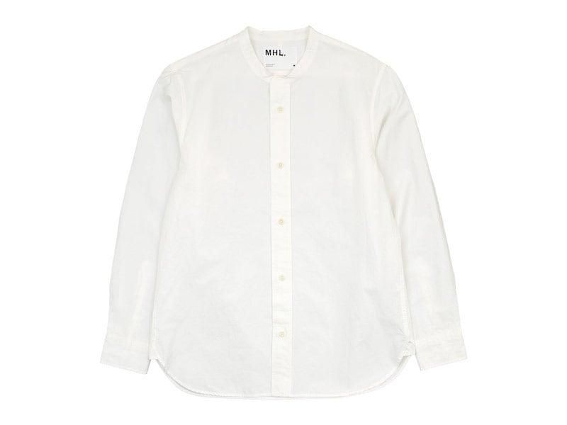 MHL. COTTON LINEN PLAIN WEAVE SHIRTS 030WHITE ̥󥺡