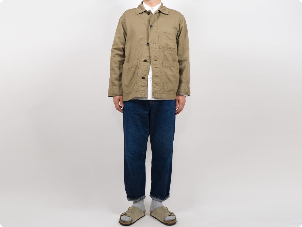 MHL. DRY COTTON LINEN TWILL BLOUSON 044BEIGE ̥󥺡