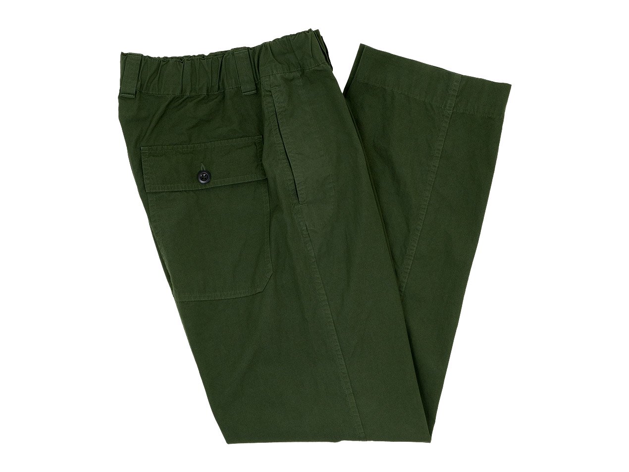 MHL. FINE COMPACT COTTON POPLIN TROUSERS 143GREEN̥󥺡