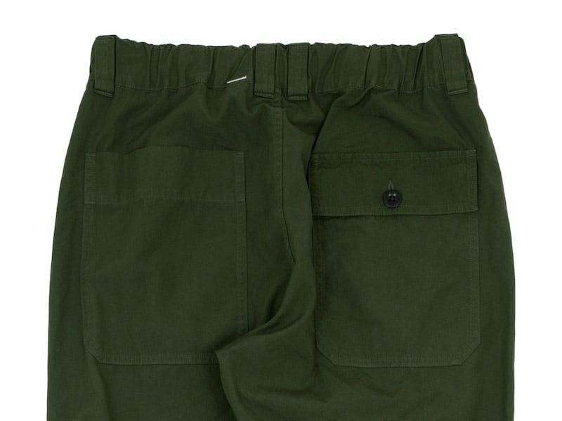 MHL. FINE COMPACT COTTON POPLIN TROUSERS 143GREEN̥󥺡