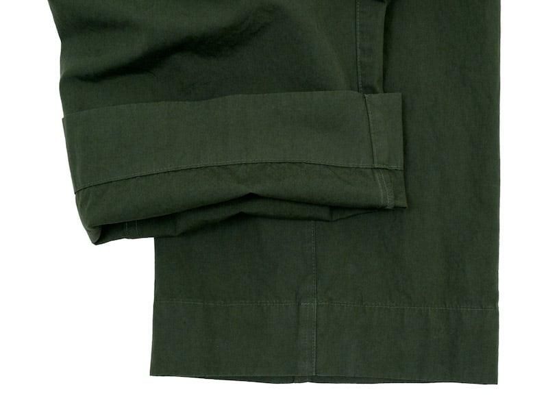 MHL. FINE COMPACT COTTON POPLIN TROUSERS 143GREEN̥󥺡