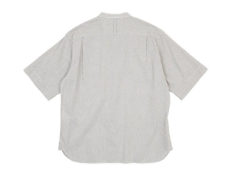 MHL. COTTON LINEN STRIPE S/S SHIRTS 034WHITE ̥󥺡