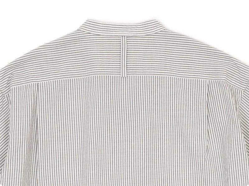 MHL. COTTON LINEN STRIPE S/S SHIRTS 034WHITE ̥󥺡
