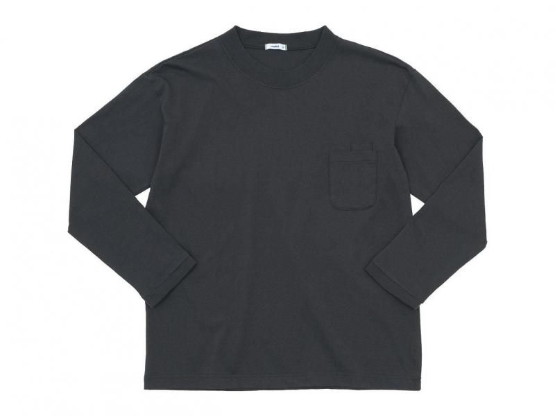 maillot US cotton double pocket long-Tee CHARCOAL