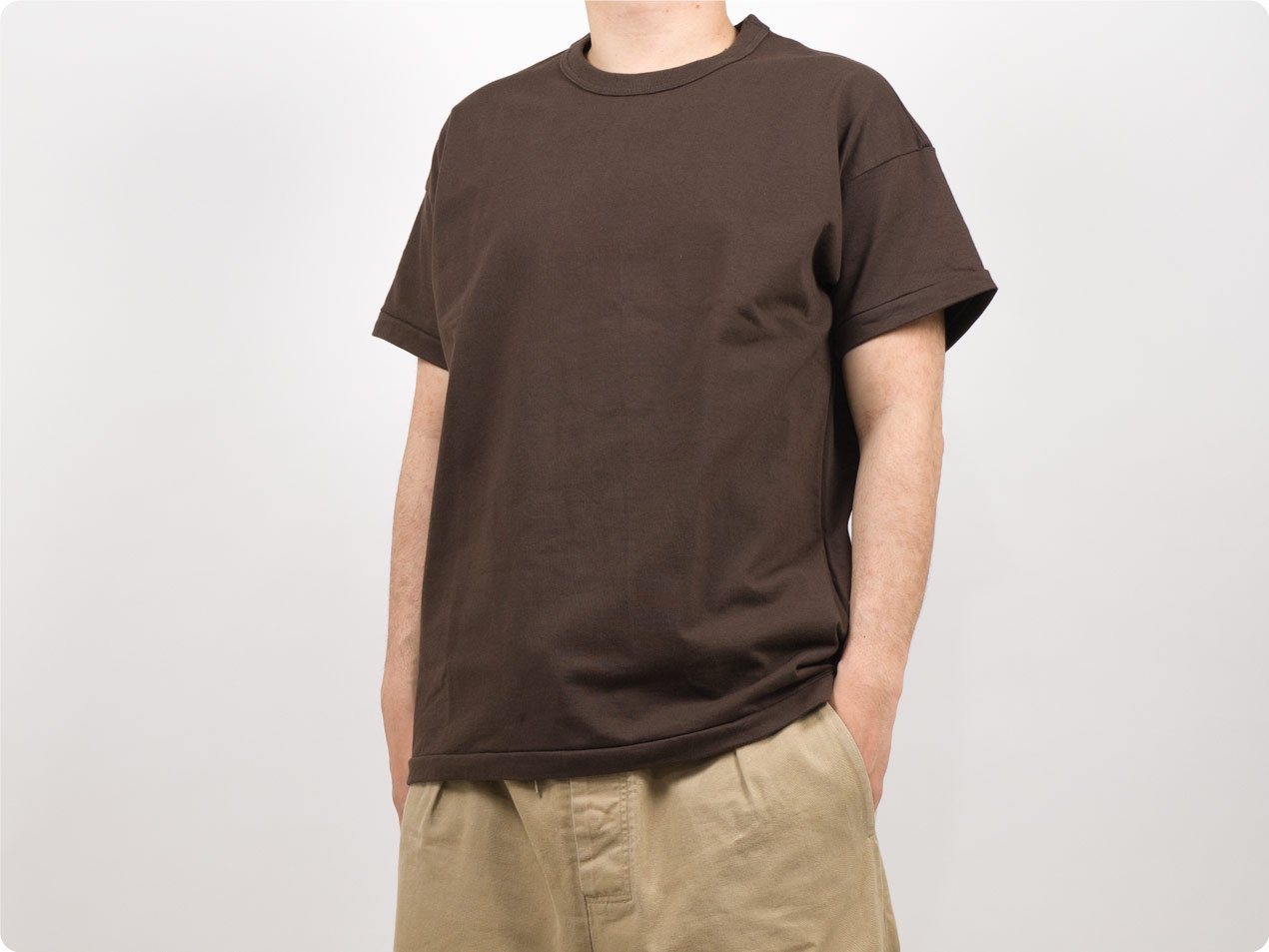 maillot super heavy cotton relax Tee BROWN