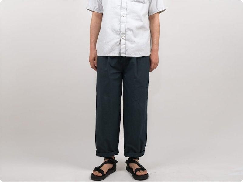 maillot mature rub cotton easy pants INK BLACK