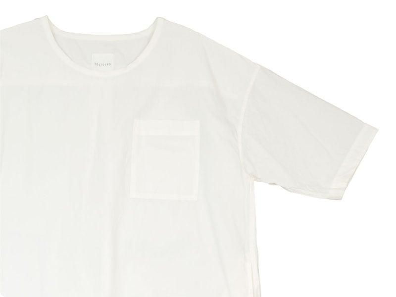 TOUJOURS Crew Neck Boy's Shirt Dress DUSTY WHITESM32BD02