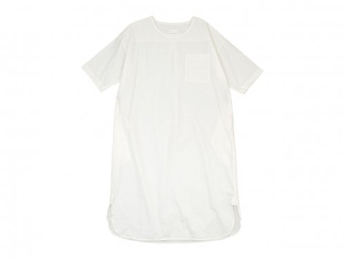 TOUJOURS Crew Neck Boy's Shirt Dress DUSTY WHITESM32BD02