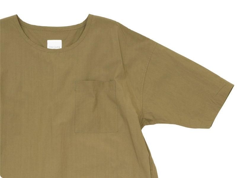 TOUJOURS Crew Neck Boy's Shirt Dress TOBACCOSM32BD02