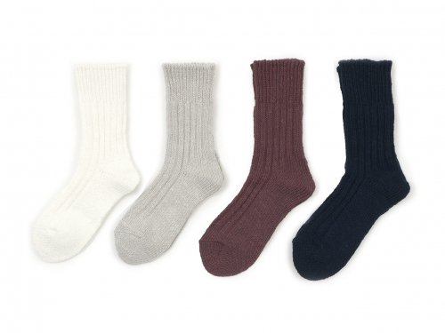 TOUJOURS Bulky Yarn Cotton Rib Socks