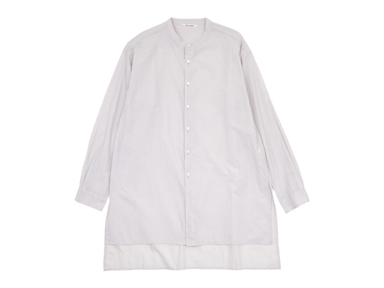 TOUJOURS Kurta Shirt SMOKE WHITE【MM32NS01】 TOUJOURS（トゥジュー
