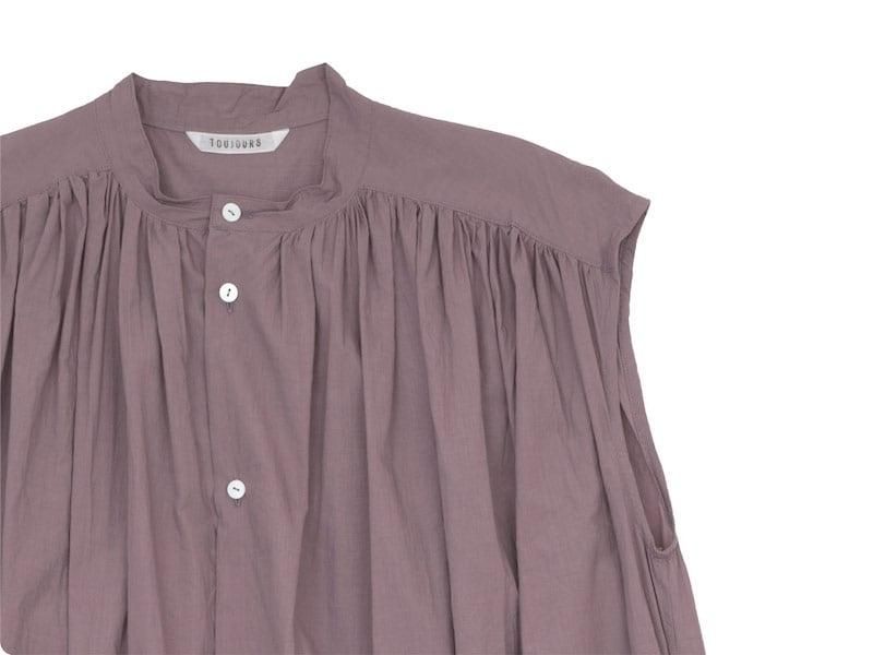 TOUJOURS Pleated Sleeveless Shirt Dress DUSTY ROSE MM32ND03