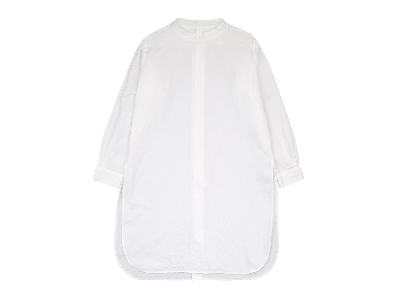 TOUJOURS Back Button Long Shirt WHITE MM32PS01