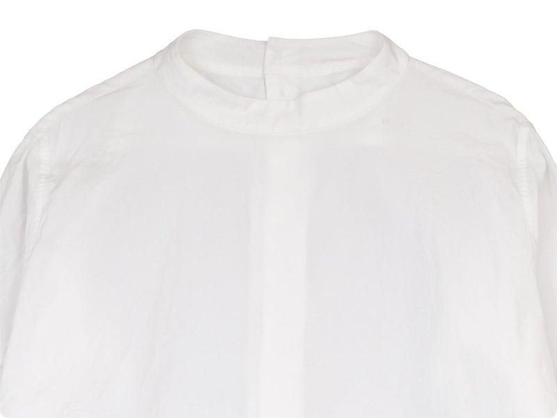 TOUJOURS Back Button Long Shirt WHITE MM32PS01