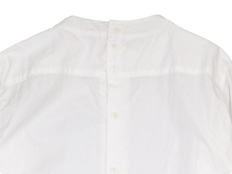TOUJOURS Back Button Long Shirt WHITE MM32PS01
