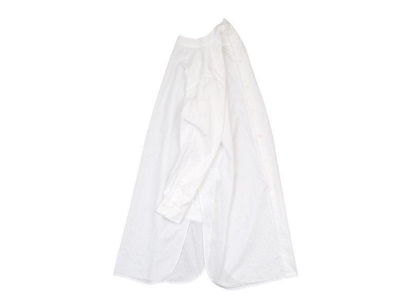 TOUJOURS Back Button Long Shirt WHITE MM32PS01