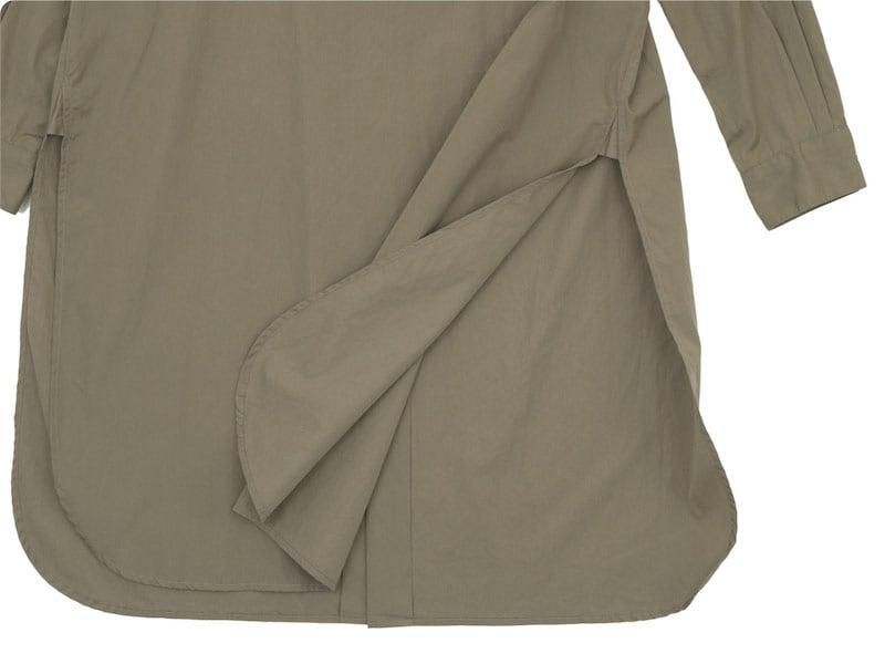 TOUJOURS Back Button Long Shirt MOCHA MM32PS01