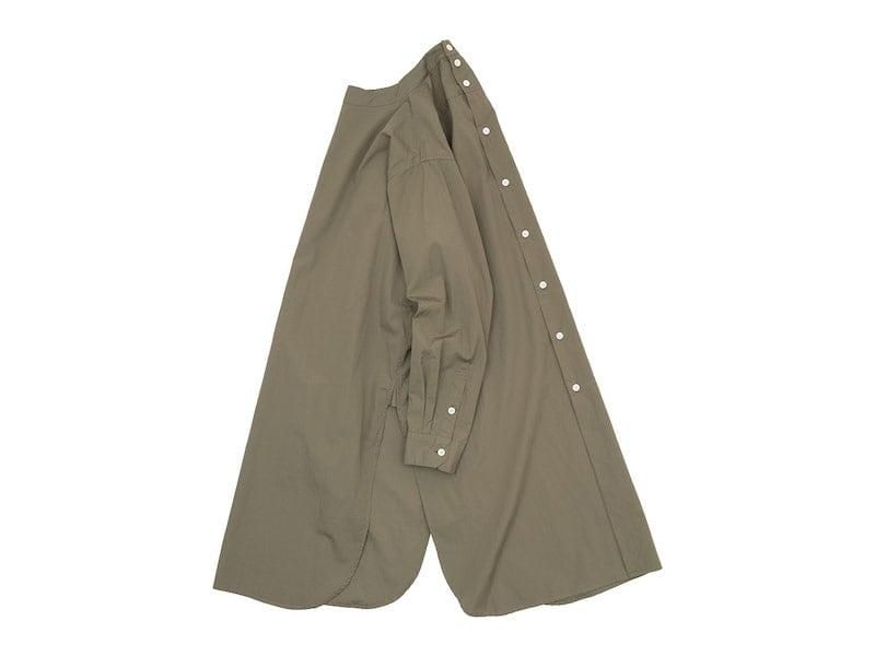 TOUJOURS Back Button Long Shirt MOCHA MM32PS01