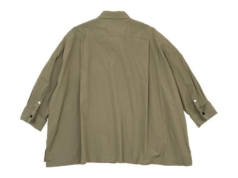 TOUJOURS Double Cuffs Wide Shirt MOCHA MM32PS03