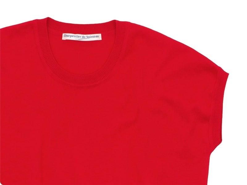 Charpentier de Vaisseau Klera Cotton Knit French Sleeve RED
