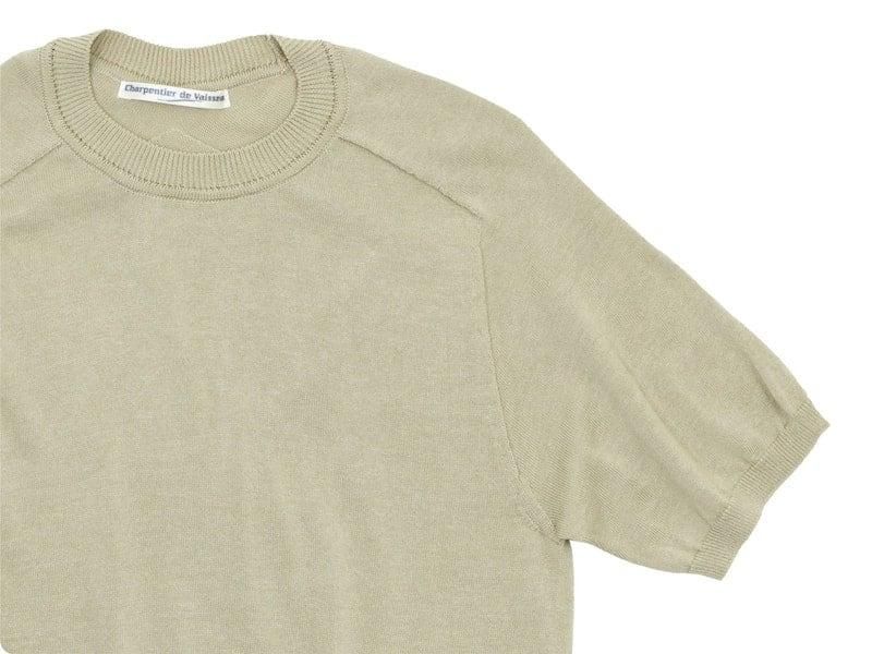 Charpentier de Vaisseau Klim Cotton Knit Short Sleeve BEIGE